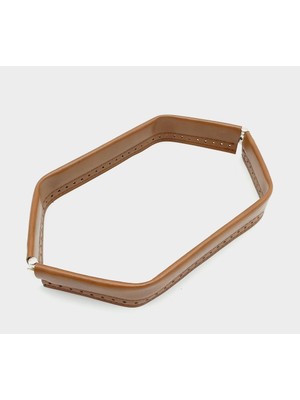 Angel Çanta Aksesuar Taba Renk Derili Metal Çanta Ağzı 30 cm