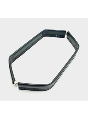 Angel Çanta Aksesuar Siyah Renk Derili Metal Çanta Ağzı 33 cm