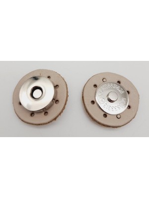 Angel Çanta Aksesuar Angel Gerçek Derili Krem Gümüş Metalli Mıknatıslı Çıtçıt Aksesuar Kadın İçin