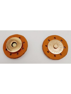 Angel Çanta Aksesuar Gerçek Derili Mıknatıslı Çıtçıt Açık Taba Light Gold Metalli