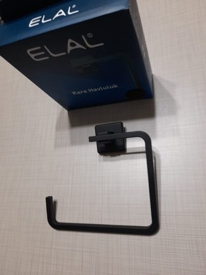 Elal Ötüken Siyah Kare Kağıtlık + Kare  Havluluk