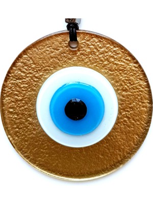 Mixperi Gold Renk Nazar Boncuklu El Yapımı Duvar Süsü