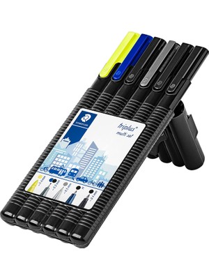 Sumeno 34 SB6B Triplus Mobile Office 6'lı Set Fineliner 3349, 3343, Tükenmezkalem 431 M9, Roller 4039, Triplus Micro Versatil 0.5 mm 774 25, Triplus Fosforlu M 6321