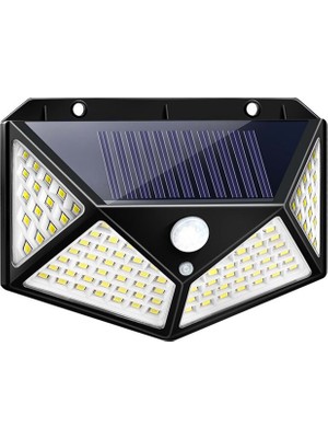 Daily Link Dailylink Hareket Sensörlü Solar 100 LED Güneş Enerjili Duvar Lambası