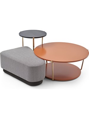 Doğtaş Ruth Puflu Sehpa Seti