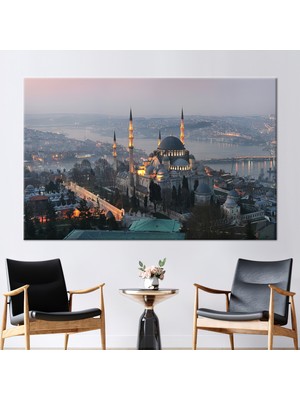 Kayra Export 1 Parça Kanvas Tablo Istanbul Seyahat Kanvas Baskı Şehir Peyzajı Kanvas Islami Manzara Kanvas Dek