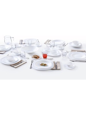 luminarc Carine Temperli Beyaz 24 Parça Yemek Takımı.27 Cm.servis & 21 Cm.yemek & 19 Cm.tatlı & 12 Cm.çorba