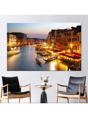 Kayra Export 1 Parça Kanvas Tablo Şehir Manzarası Kanvas Seyahat Kanvas Sanatı Venedik Kanvas Baskı