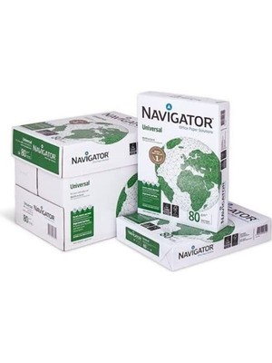 Navigator A4 Fotokopi Kağıdı 80 gr 2500 Yaprak 5 Paket'li Koli Yüksek Kalite Ofis ve Ev Kullanımı