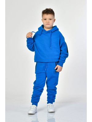Noori Kapüşonlu Erkek Çocuk Sweatshirt  - Saks Mavisi Saks Mavisi - 6-8 Yaş
