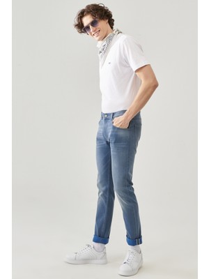 Lee Luke Slim Tapered Fit Normal Bel Esnek Jean Kot Pantolon
