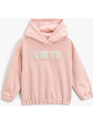 Koton Kapüşonlu Sweatshirt Aplike Detaylı Pamuklu