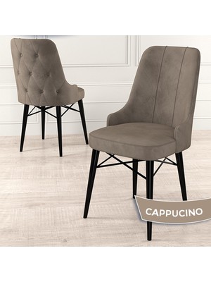 Canisa Concept Araz Serisi  Babyface Ithal Kumaş Sandalye  Siyah Gürgen Ayak 1 Adet