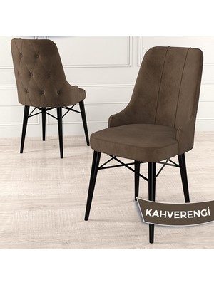 Canisa Concept Araz Serisi  Babyface Ithal Kumaş Sandalye  Siyah Gürgen Ayak 1 Adet