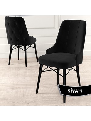Canisa Concept Araz Serisi  Babyface Ithal Kumaş Sandalye  Siyah Gürgen Ayak 1 Adet