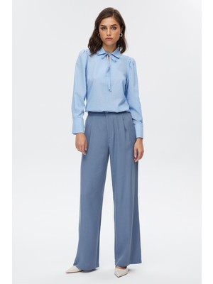 Stella Pulvis Pileli Wide Leg Kadın Pantolon