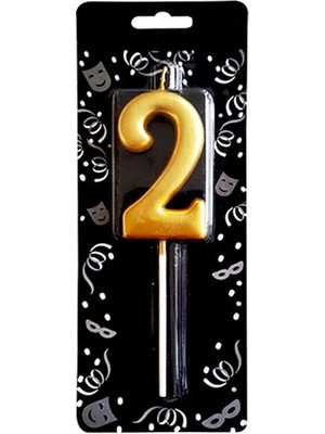 Çıtı Pıtı Store 2 Rakam Mum Altın