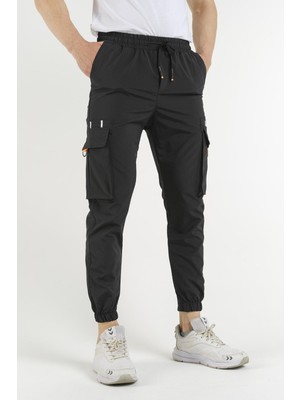 Oksit Pietro Slim Fit Kort Paraşüt Kargo Cepli Erkek Eşofman Alt