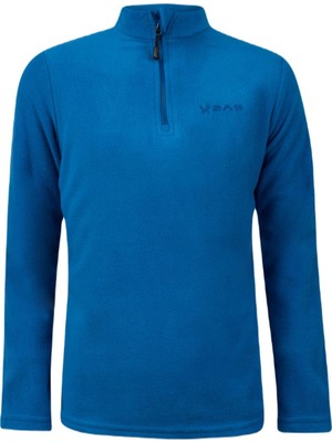 2AS Potra Yarım Fermuarlı Çocuk Polar Sweatshirt Mavi