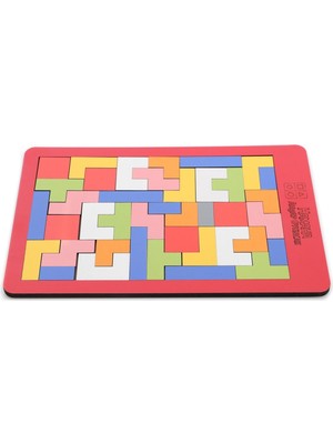 Pazariz Ahşap Eğitici Tetris - Eğitici Ahşap Oyuncak - Eğitici Blok Dizme - Yeni Nesil Tetris