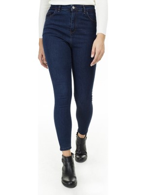 Livik Solmayan Siyah Extra Skinny  Jeans Kot Pantolon (Kömür Karası)