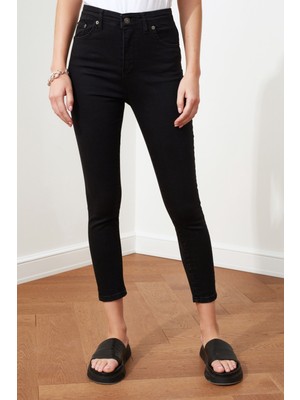 Livik Renk Vermez Siyah Extra Skinny  Jeans Kot Pantolon (Toparlayıcı)