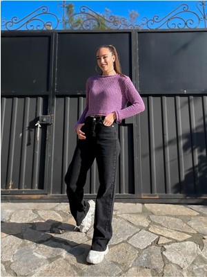 Livik Cep Detaylı Yüksek Bel 90's Wide Leg Jeans 