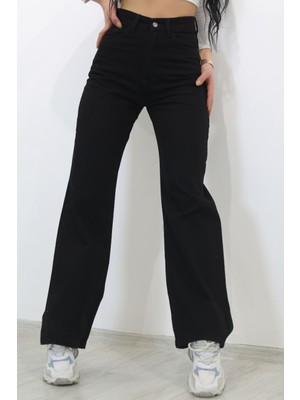 Livik   Lexova Siyah Likralı Salaş Kesim Pantolon