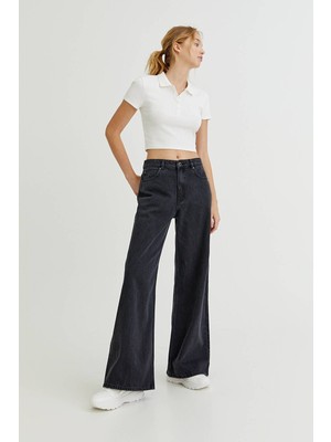 Trn JNS Yüksek Bel 90's Wide Leg Jeans