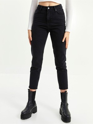 Livik Lisa Siyah Mom Jean Pantolon