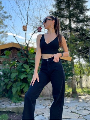 Trn JNS Cep Detaylı Yüksek Bel 90's Wide Leg Jeans 