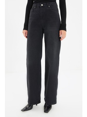 Trn JNS Cep Detaylı Yüksek Bel 90's Wide Leg Jeans 