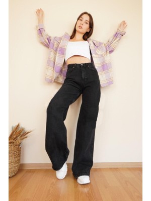 Trn JNS Yüksek Bel 90's Wide Leg Jeans