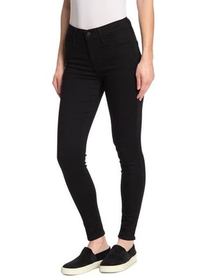 Livik Siyah Skinny Jeans Kot Pantolon (Dar Paça)
