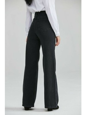 Trn JNS 90's Likralı Süper Yüksek Bel Salaş Jeans Palazzo Pantolon