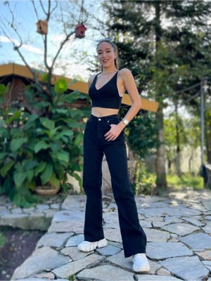 Trn JNS Cep Detaylı Yüksek Bel 90's Wide Leg Jeans 