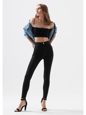 Ramrod  Heidi Solmayan Siyah Süper Skinny Toparlayıcı Jean Kot Pantolon