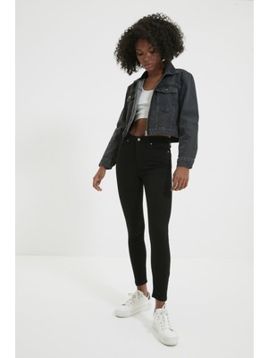 Livik Renk Vermez Toparlayıcı Siyah Extra Skinny Jeans Kot Pantolon (Çok Dar)