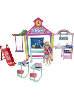 Barbie Chelsea Okulda Oyun Seti, 15 cm Boyunda, Sarışın, Aksesuarlı, 3-7 Yaş Arası İçin GHV80