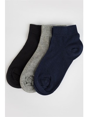 Tudors 3'lü Düz Kısa Erkek Çorap