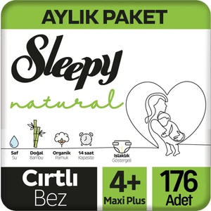 Natural Bebek Bezi 4+ Beden 176'lı