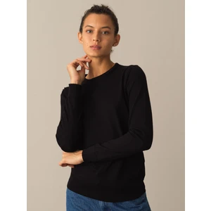 Kadın Siyah Regular Fit Basic Kazak