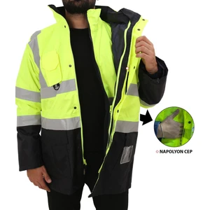 Bestguard Işçi Parkası Yüksek Görünümlü 5+1 Parka - Çok Kullanışlı Ceket Mont Parka