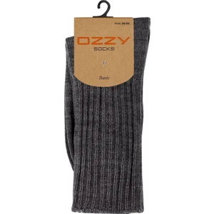 Ozzy Socks Kışlık Kadın Yünlü Antrasit Renk Uyku Çorabı Soft Touch