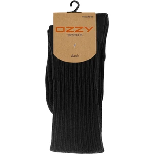 Ozzy Socks Kışlık Kadın Yünlü Siyah Renk Uyku Çorabı Soft Touch
