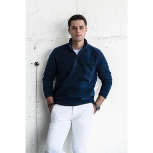 Slimfit Fermuar Yaka Erkek Polar Sweatshirt