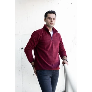 Slimfit Fermuar Yaka Erkek Polar Sweatshirt