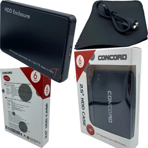2.5” USB 3.0 / 6 Gbps Sata Harddisk HDD Kutusu Concord C-855 (Renkli)