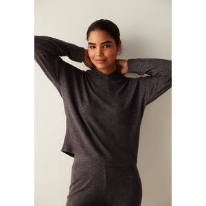 Koyu Gri Kapüşonlu Sweatshirt
