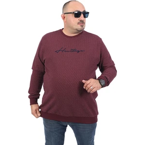 Büyük Beden Sweat Heritage 22725-BORDO